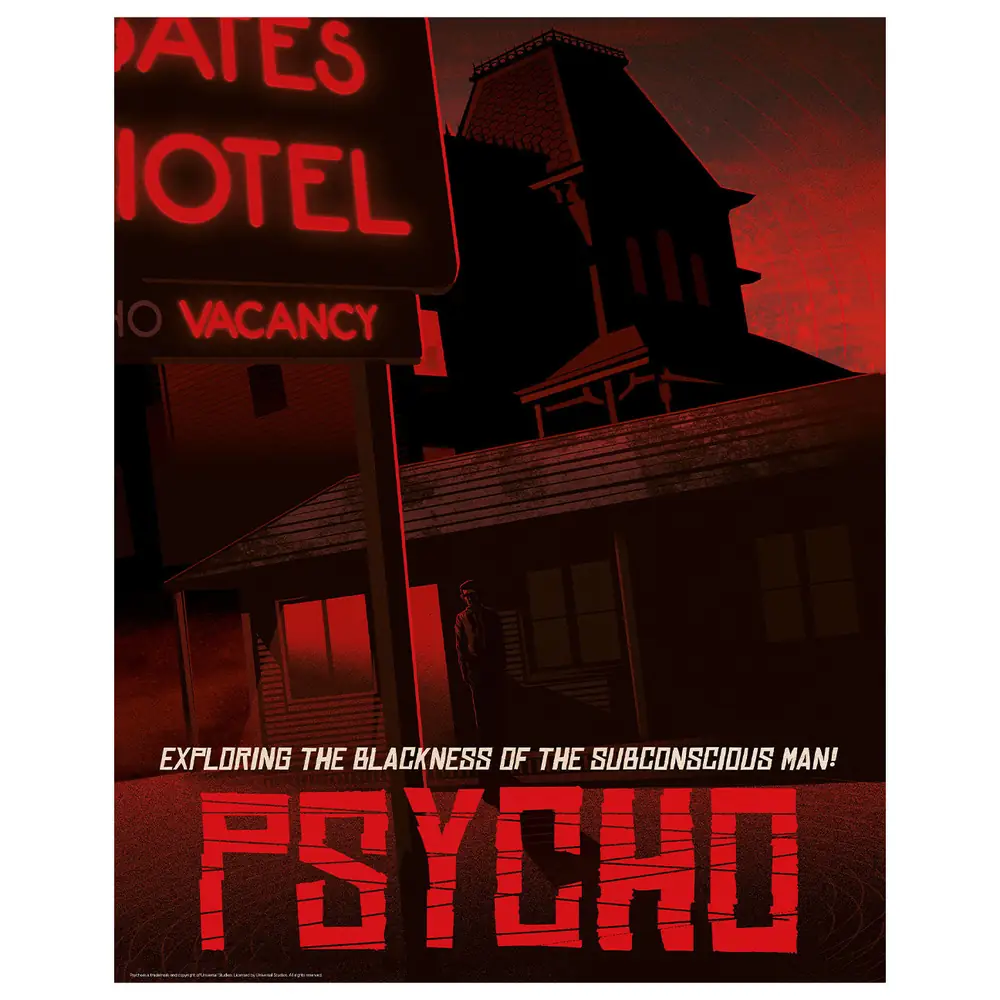 Alfred Hitchcock Limited Edition Art Print - Psycho