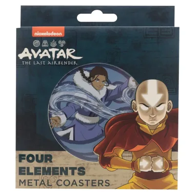 Avatar the Last Airbender Set of 4 Embossed Metal Coasters