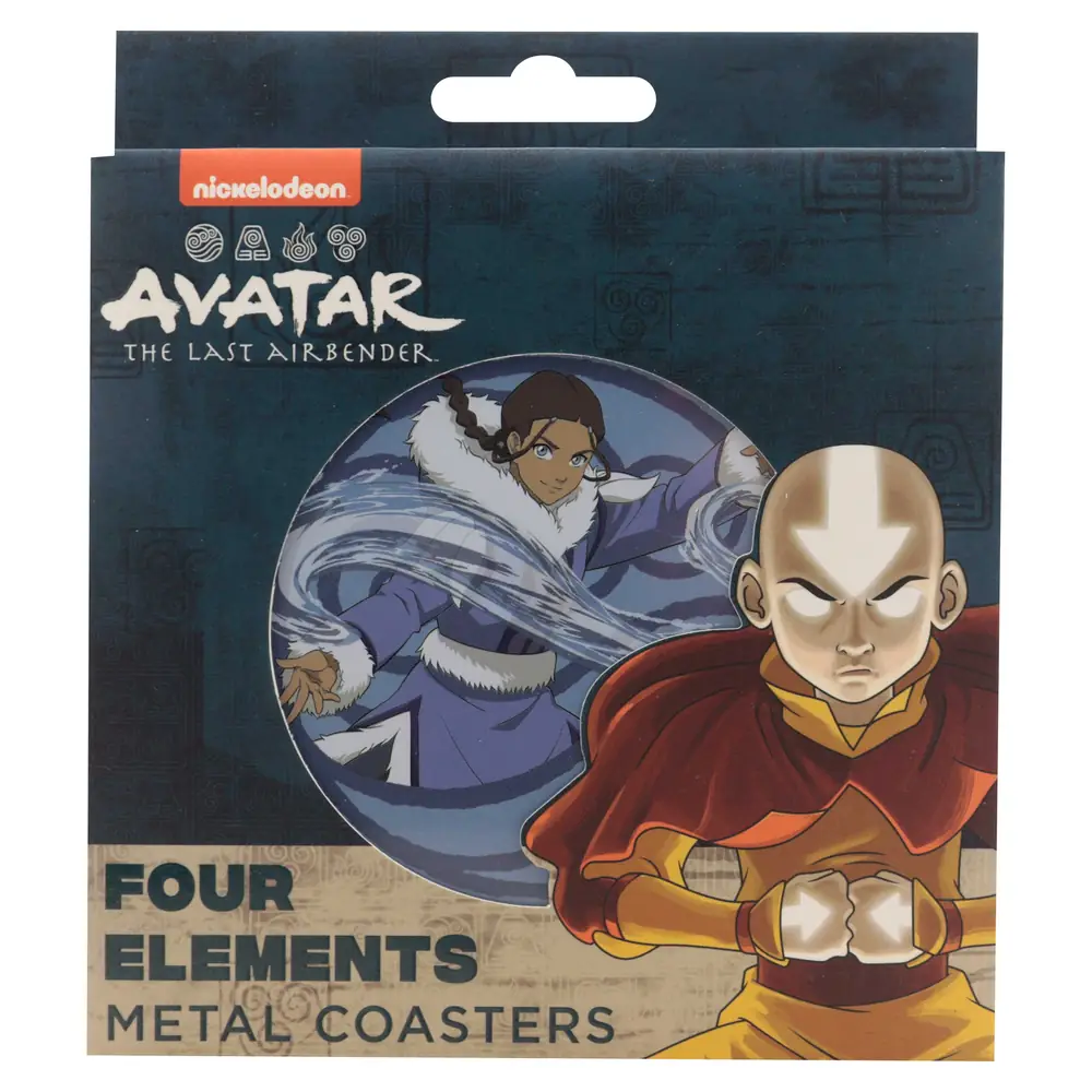 Avatar the Last Airbender Set of 4 Embossed Metal Coasters