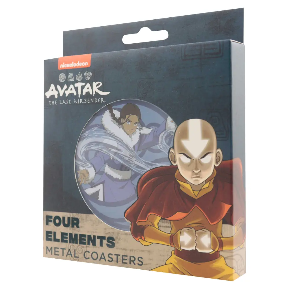 Avatar the Last Airbender Set of 4 Embossed Metal Coasters
