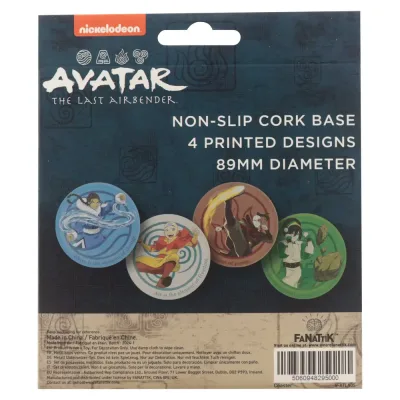Avatar the Last Airbender Set of 4 Embossed Metal Coasters