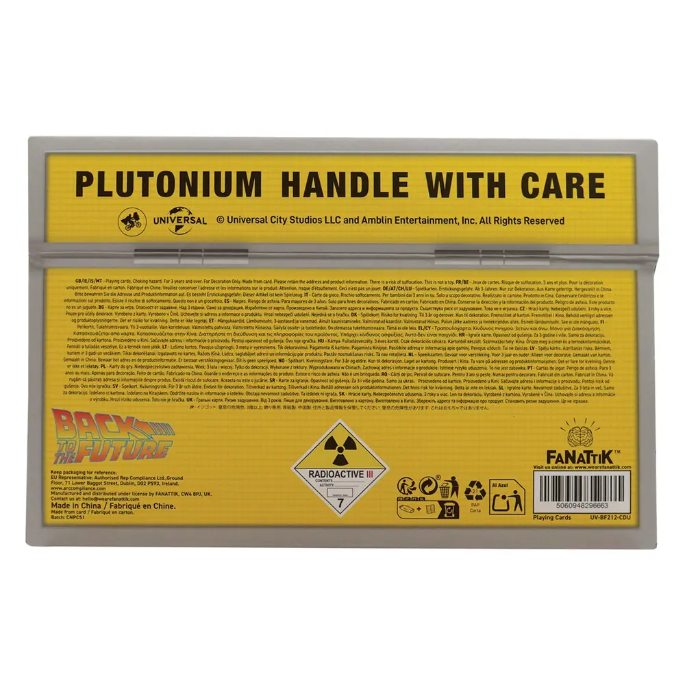 Back to the Future Playing Cards CDU Containing 12 Packs