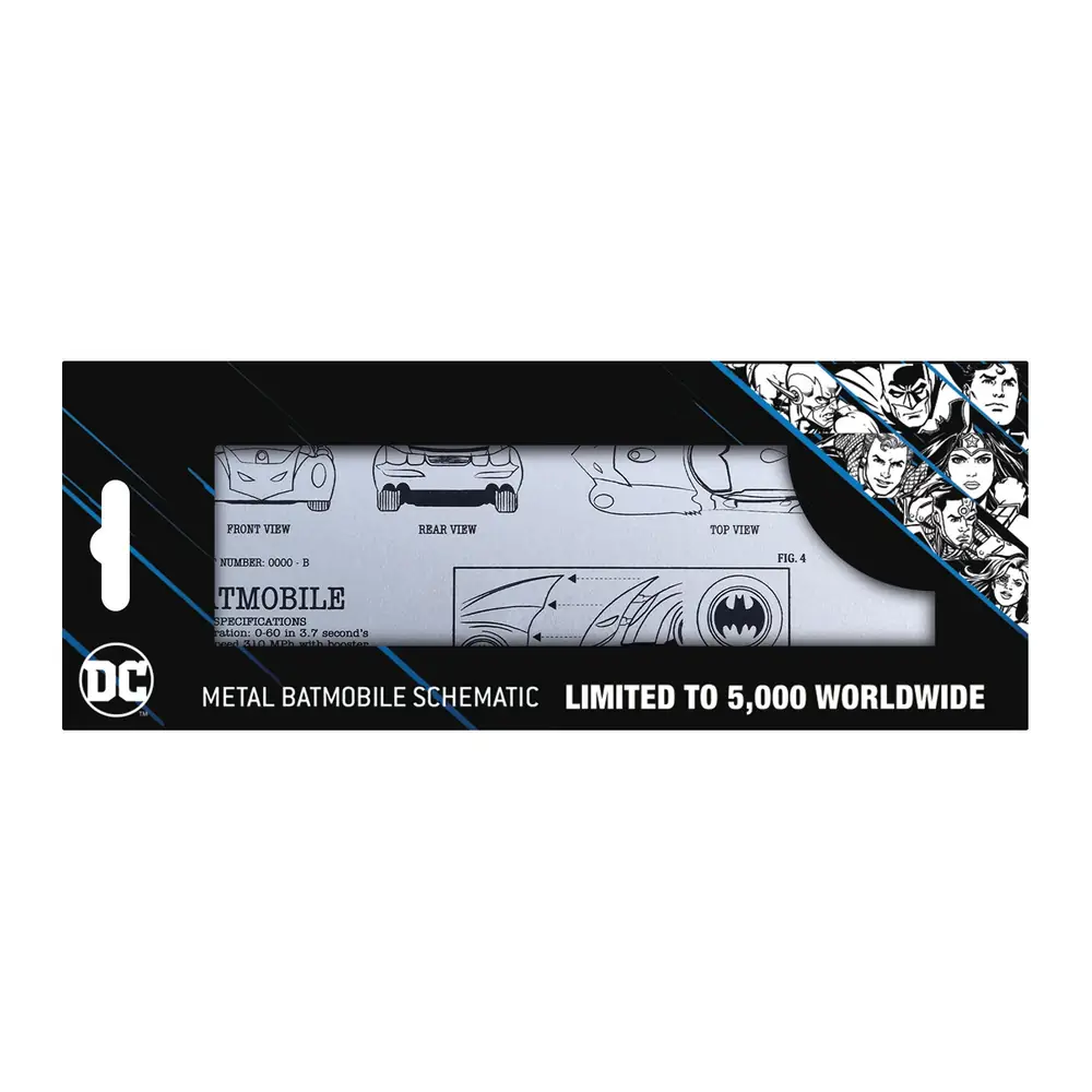 DC Batman Batmobile Schematic Fan-Plate