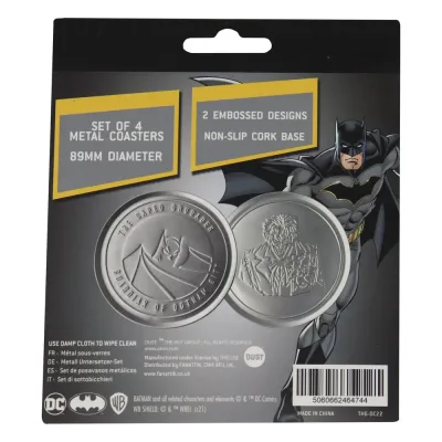 DC Comics Batman Set of 4 Embossed Metal Coasters