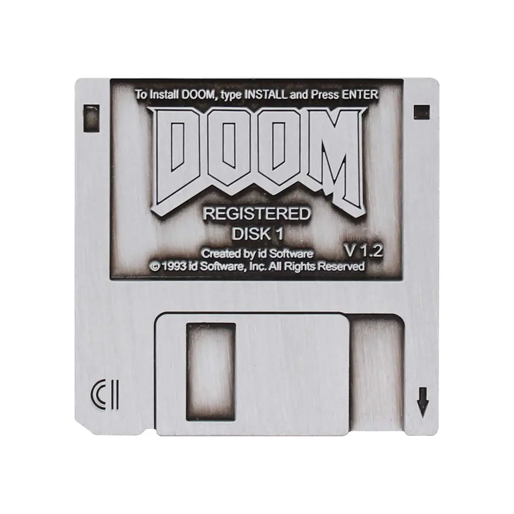 Doom Floppy Disk Pin Badge