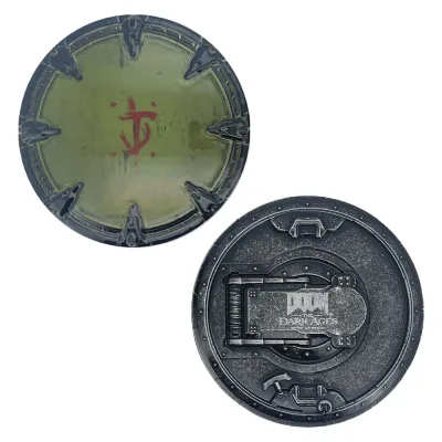 DOOM: The Dark Ages Shield Saw Medallion and Art Card