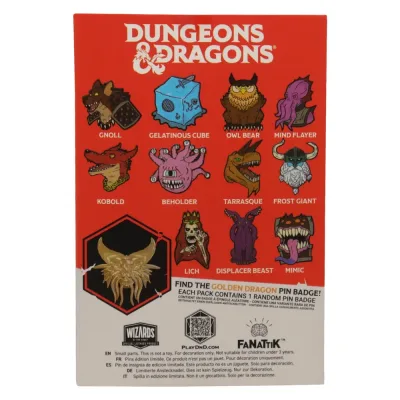 Dungeons & Dragons 50th Anniversary Mystery Pin Badge CDU Containing 12 Blind Boxes