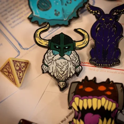 Dungeons & Dragons 50th Anniversary Mystery Pin Badge CDU Containing 12 Blind Boxes
