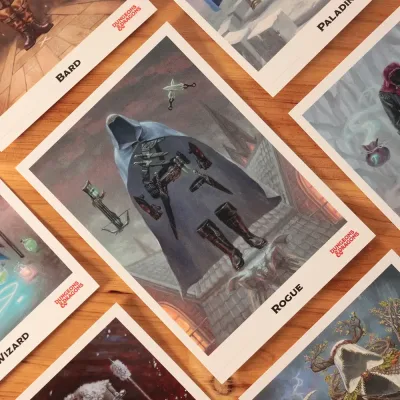 Dungeons & Dragons Class Cards and D20 Flip Coin