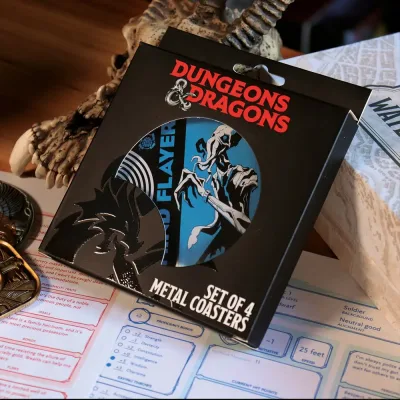 Dungeons & Dragons Set of 4 Printed Metal Coasters