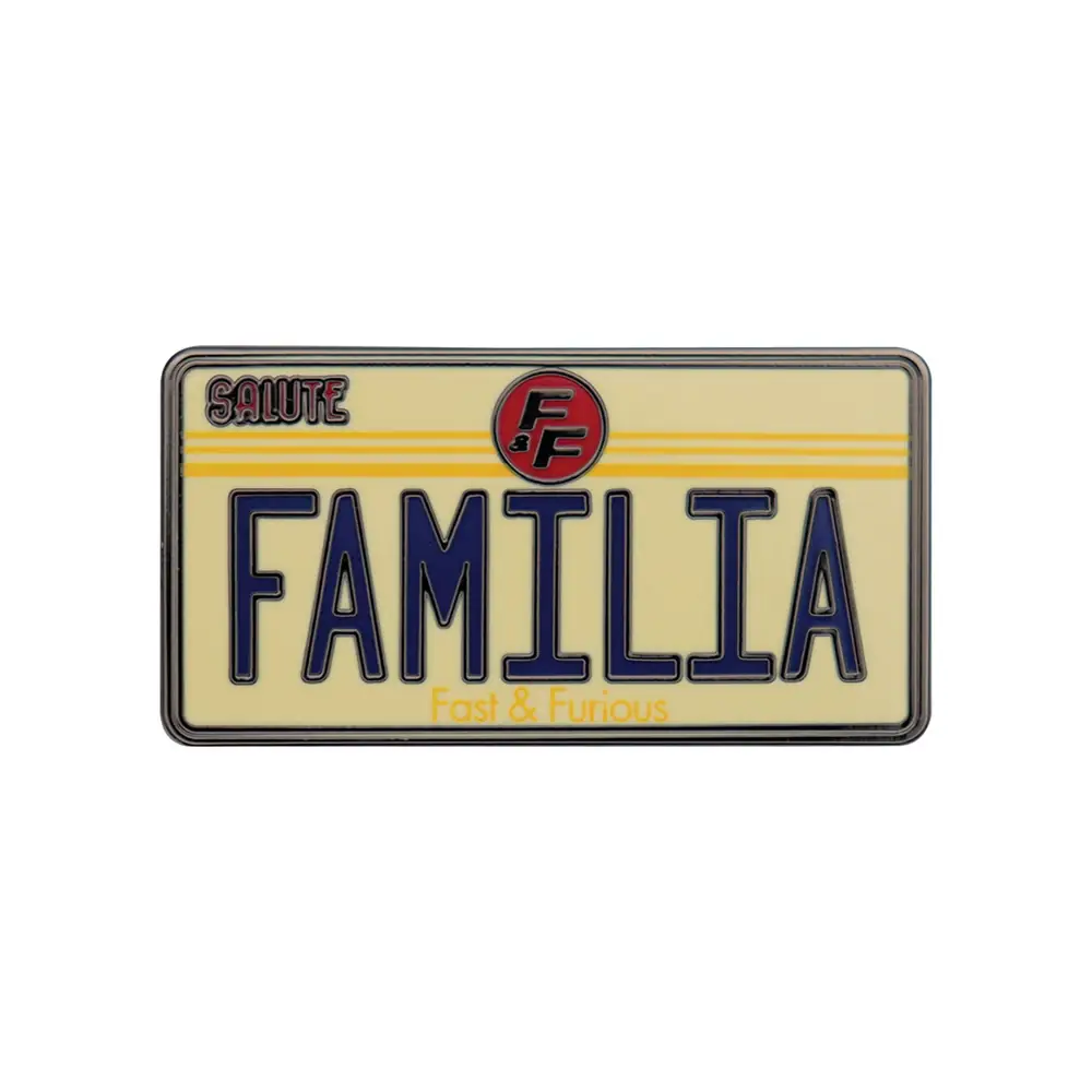 Fast & Furious Familia License Plate Pin Badge