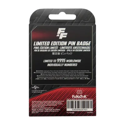 Fast & Furious Familia License Plate Pin Badge