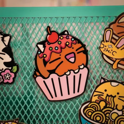 Fuzzballs Mystery Pin Badge CDU Containing 12 Blind Boxes