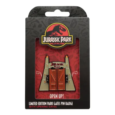 Jurassic Park Gates Hinged Pin Badge
