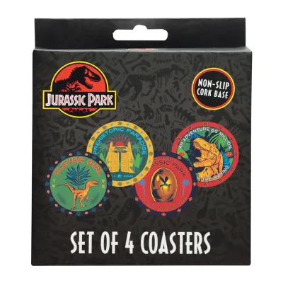Jurassic Park Printed Metal Drinks Coasters