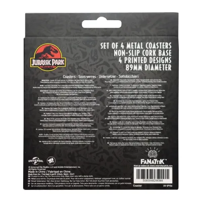 Jurassic Park Printed Metal Drinks Coasters