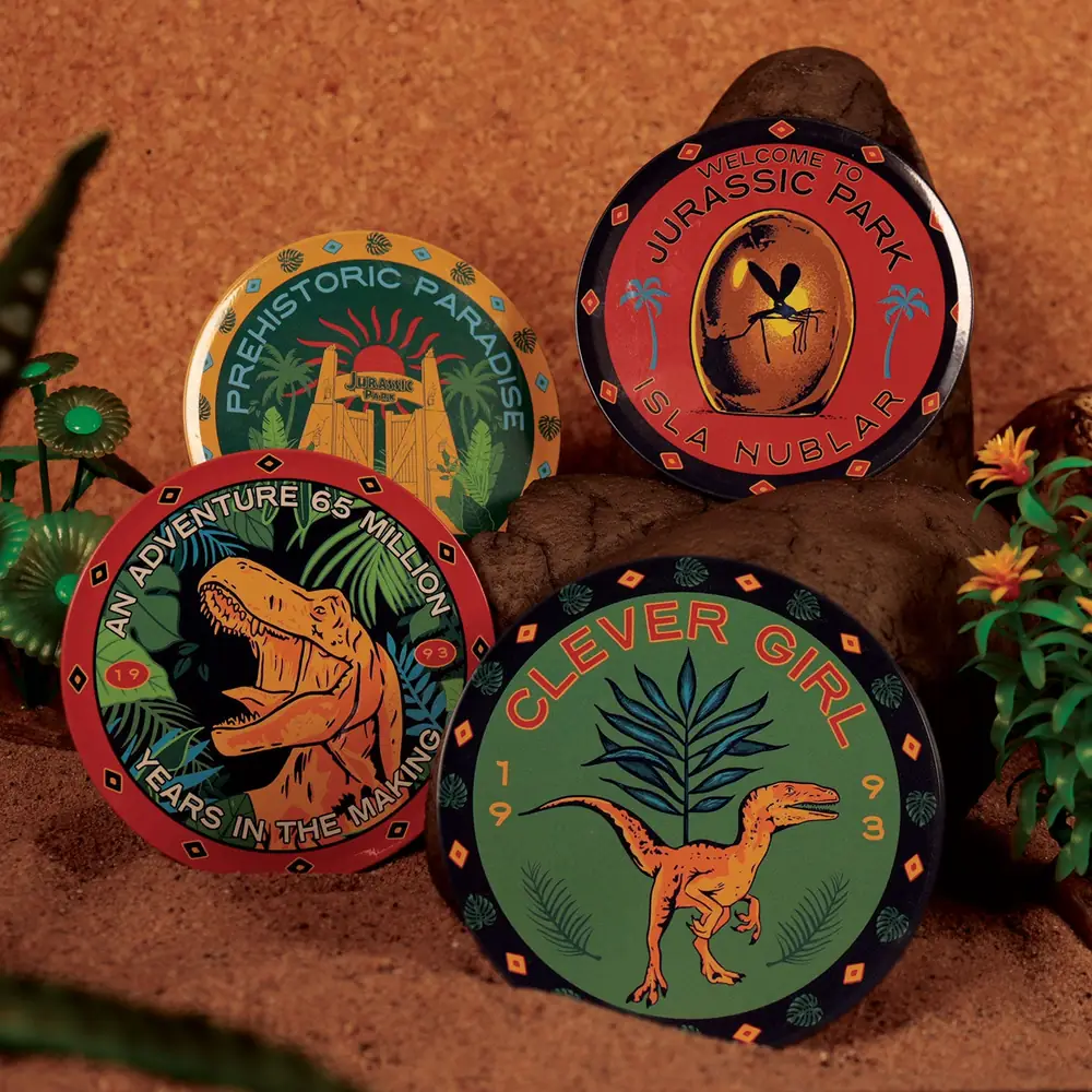 Jurassic Park Printed Metal Drinks Coasters