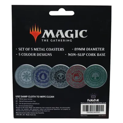 Magic the Gathering Set of 5 Printed Metal Coasters