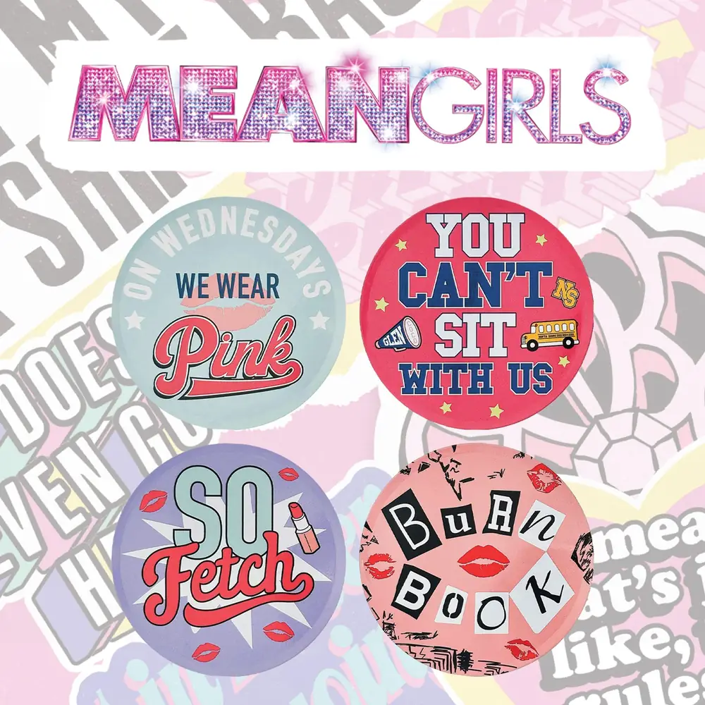 Mean Girls Set of Four Printed Metal Coasters