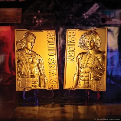 Metal Gear Solid 2 - 24k Gold Plated Raiden Ingot