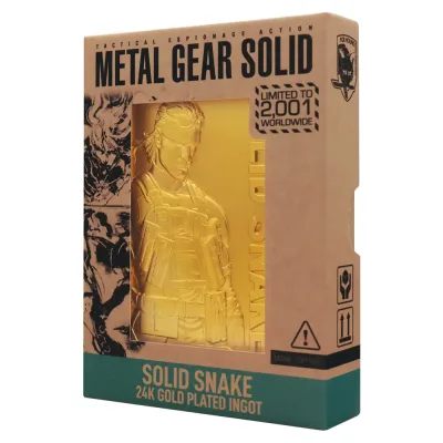 Metal Gear Solid 2 - 24k Gold Plated Snake Ingot