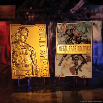 Metal Gear Solid 2 - 24k Gold Plated Snake Ingot