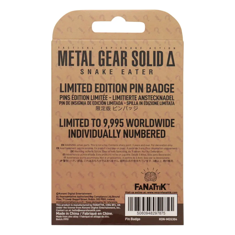 Metal Gear Solid Delta FOX Pin Badge