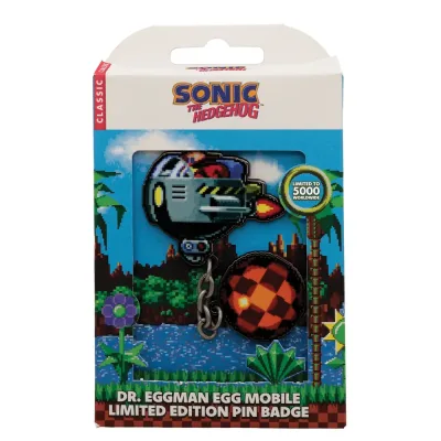 Sonic The Hedgehog – Dr. Eggman Egg Mobile Chained Pin Badge