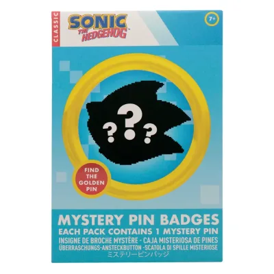 Sonic The Hedgehog Mystery Pin Badge CDU Containing 12 Blind Boxes