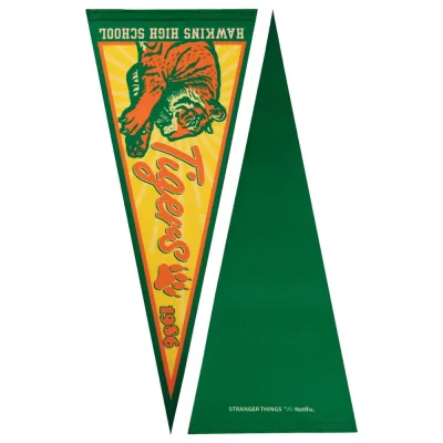 Stranger Things Pennant and Pin Badge Set