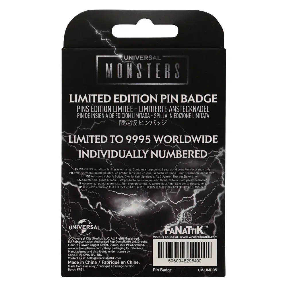 Universal Monsters Limited Edition Pin Badge