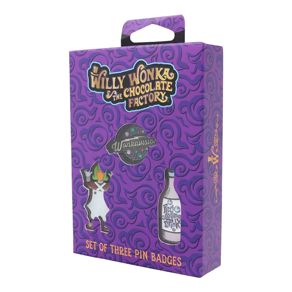 Willy Wonka and the Chocolate Factory Limited Edition Triple Pin Badge Set