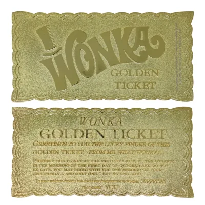 Willy Wonka and the Chocolate Facotry Collector's Edition Replica Golden Ticket