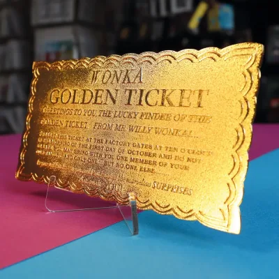 Willy Wonka and the Chocolate Facotry Collector's Edition Replica Golden Ticket