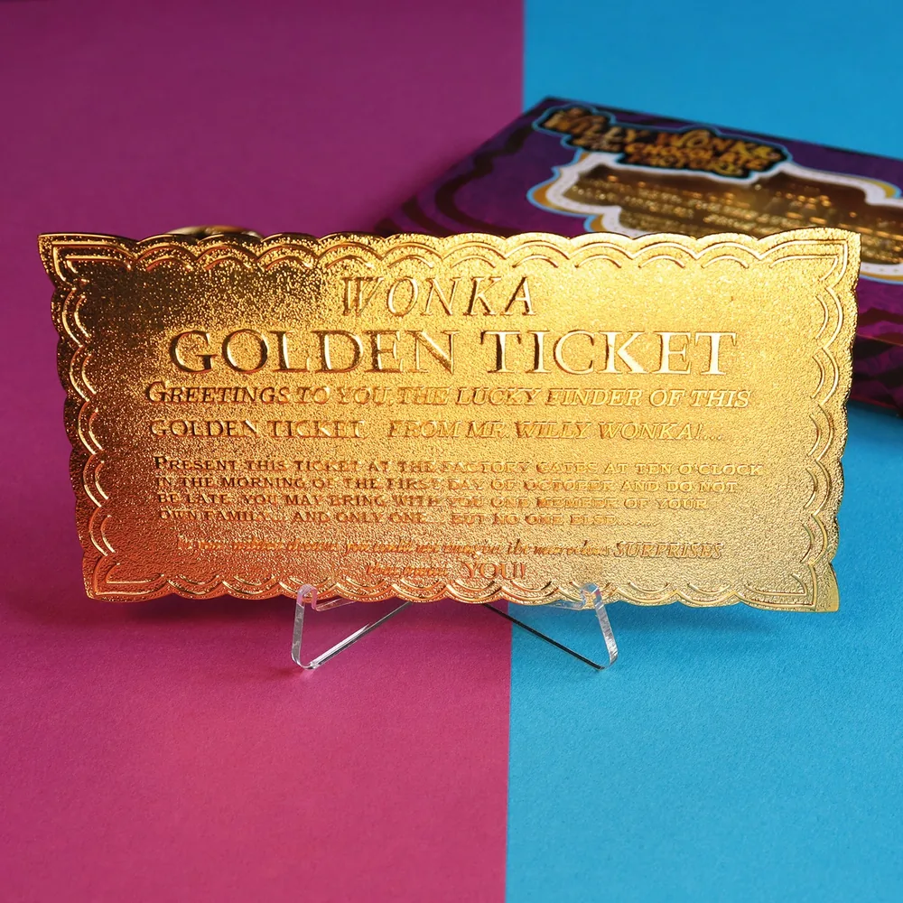Willy Wonka and the Chocolate Facotry Collector's Edition Replica Golden Ticket