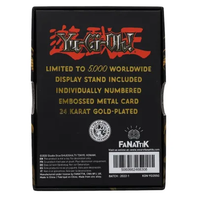 Yu-Gi-Oh! Limited Edition 24k Gold Plated Gaia the Fierce Knight Metal Card