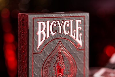 Metalluxe Playing Cards - Grey and Crimson Red