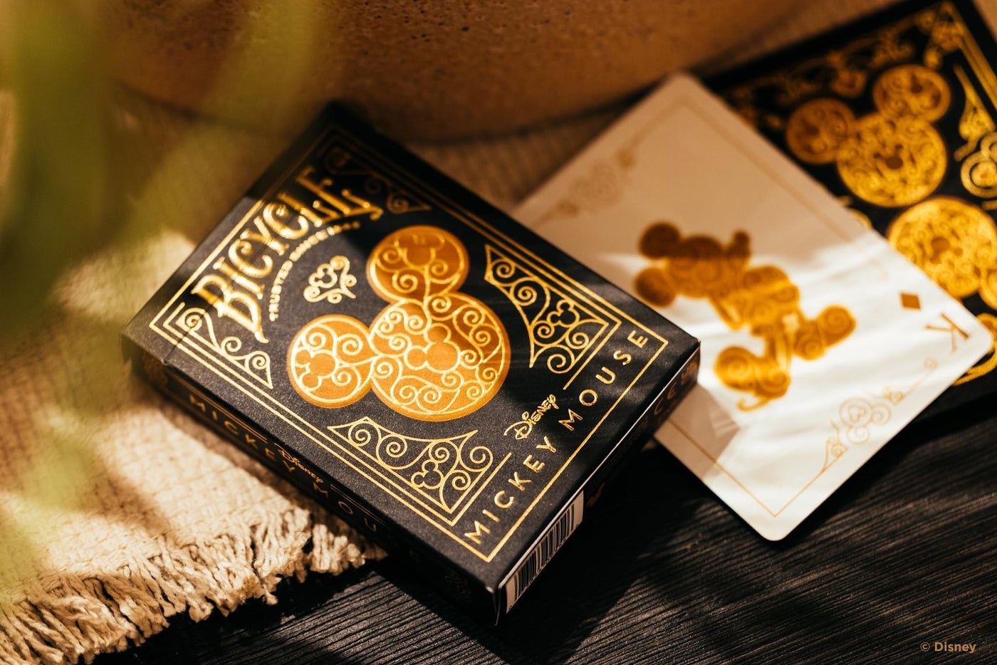 Mickey Mouse Playing Cards - Black and Gold