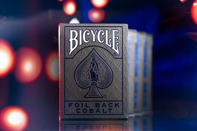 Metalluxe Playing Cards - Grey and Cobalt Blue
